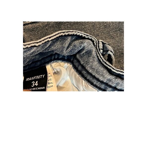 Manfinity Straight Blue Jeans Mens 34x28 - Picture 3 of 4